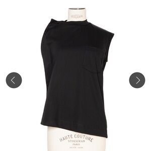 Sacai women’s asymmetric black jersey pullover size 2